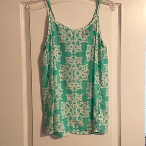Teal Patterned Tank